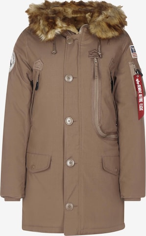 ALPHA INDUSTRIES Winter coat 'Polar' in Brown: front
