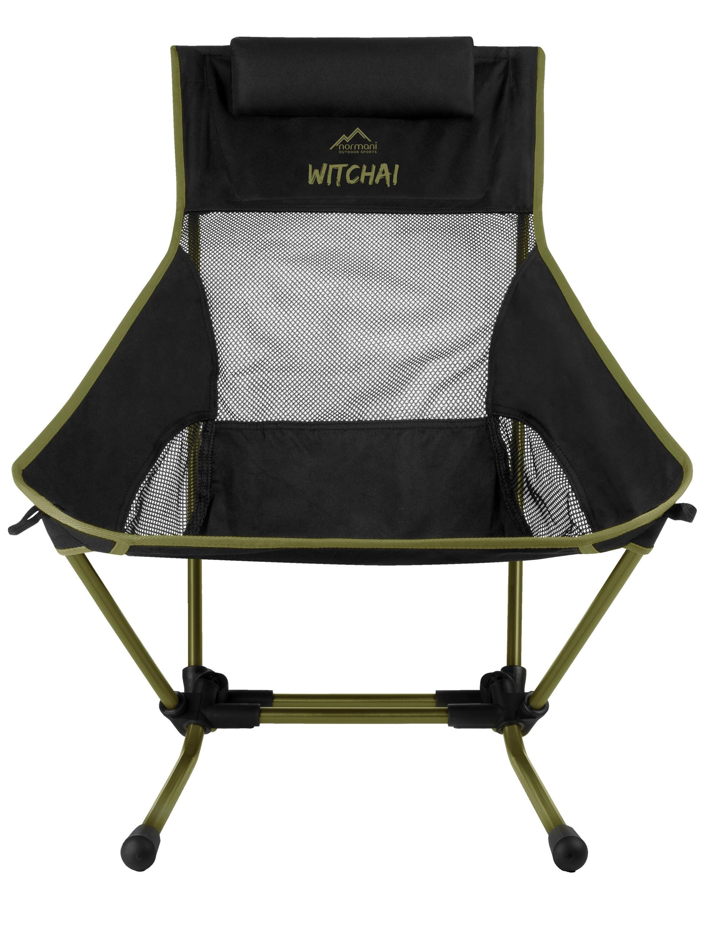 normani Campingstuhl ' Witchai ' in Schwarz: Vorderseite