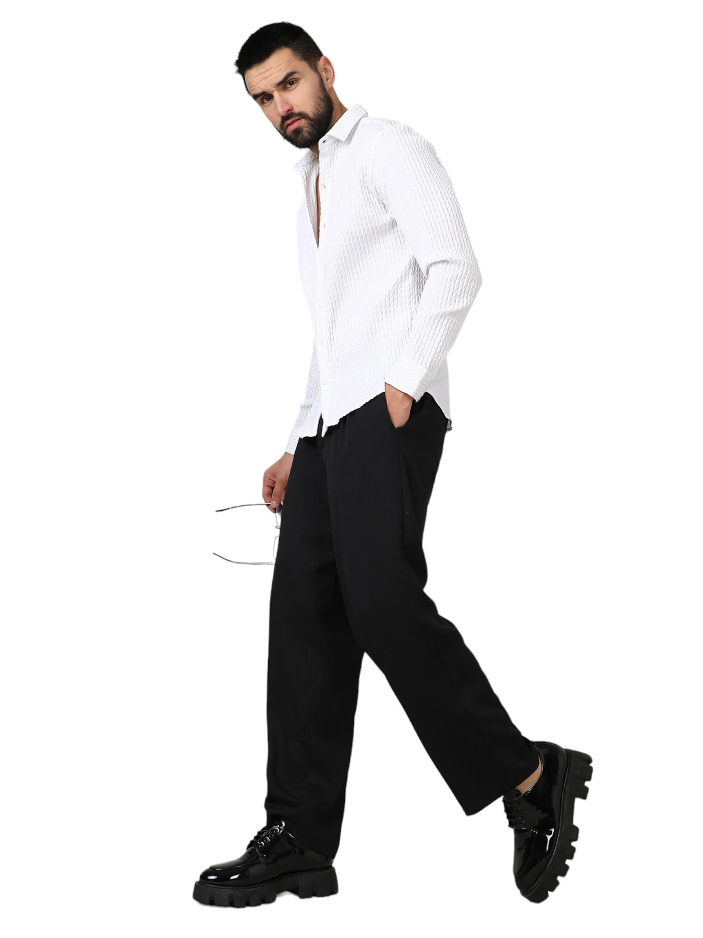 Campus Sutra Klasický střih Košile 'Hugo' – bílá