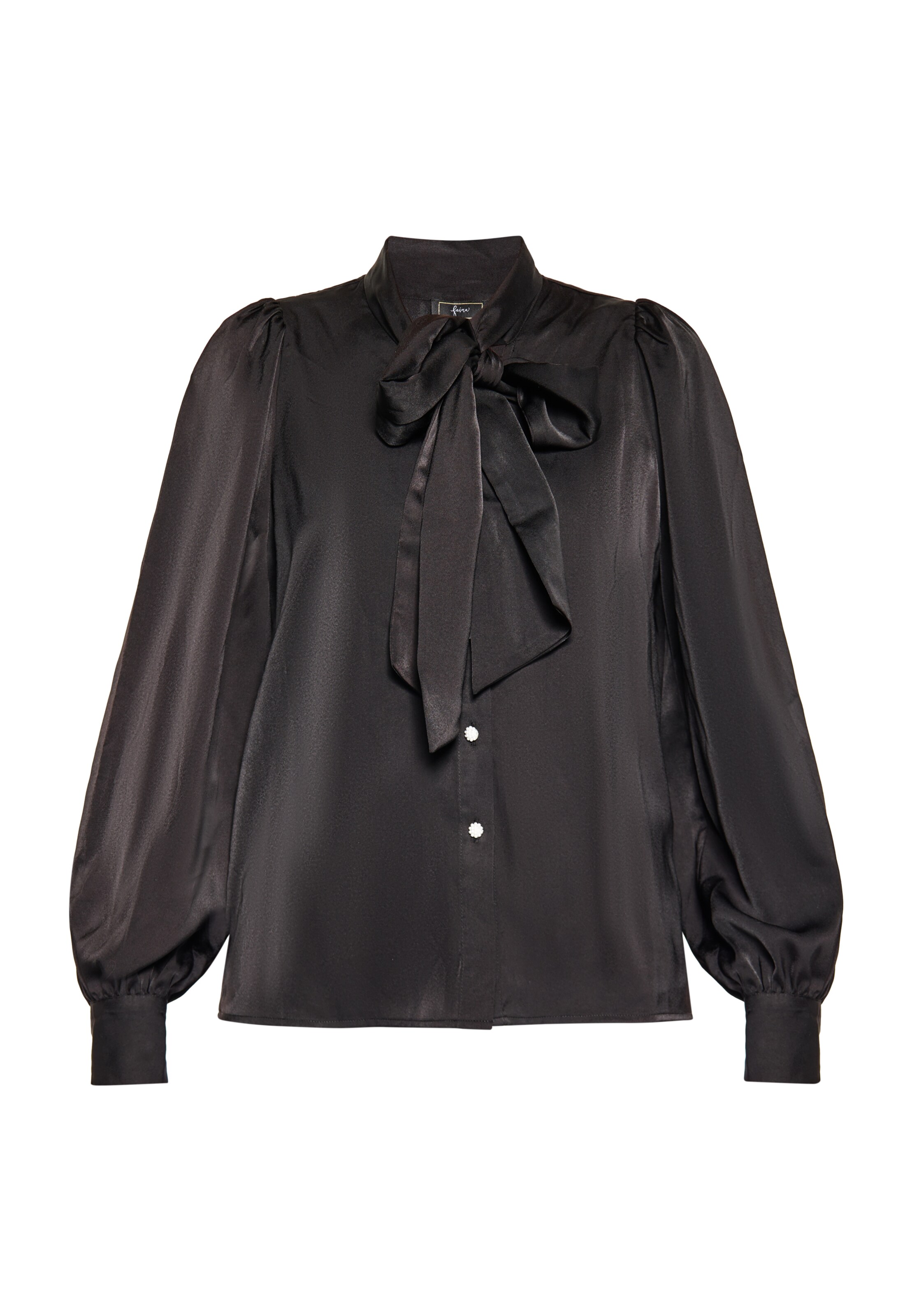 melns faina Blūze: no priekšpuses