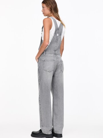 Pull&Bear Loose fit Jean Overalls in Grey