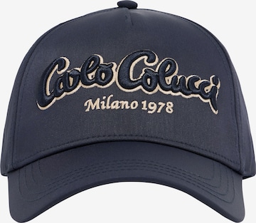 Carlo Colucci Cap 'Egli' in Blau: Vorderseite