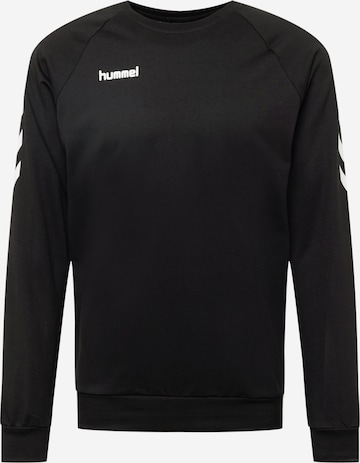 Hummel Sportsweatshirt in Zwart: voorkant