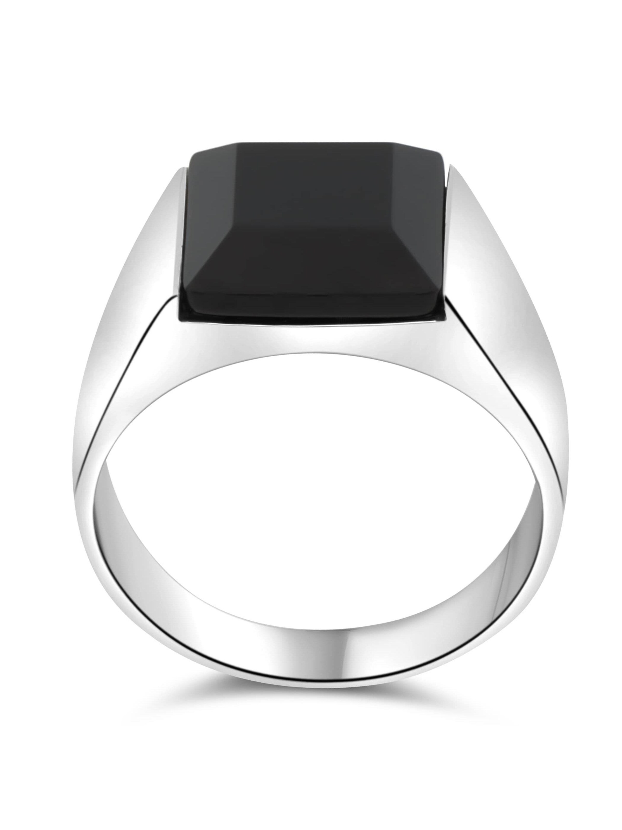 Tony Fein Ring 'Siegel Onyx Black' in Silver