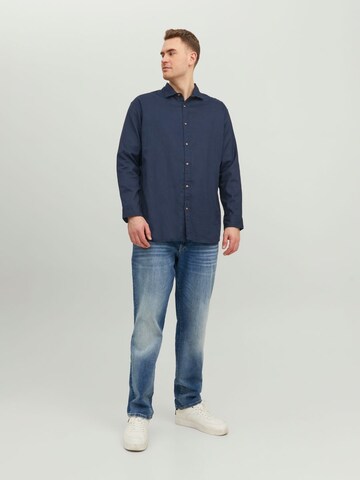 mėlyna Jack & Jones Plus Priglundantis modelis Marškiniai