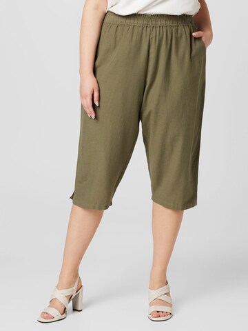 Regular Pantalon 'Billie' ONLY Carmakoma en vert : devant