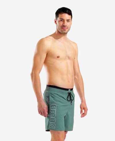 ARENA Athletic Swim Trunks in Green / White, Item view