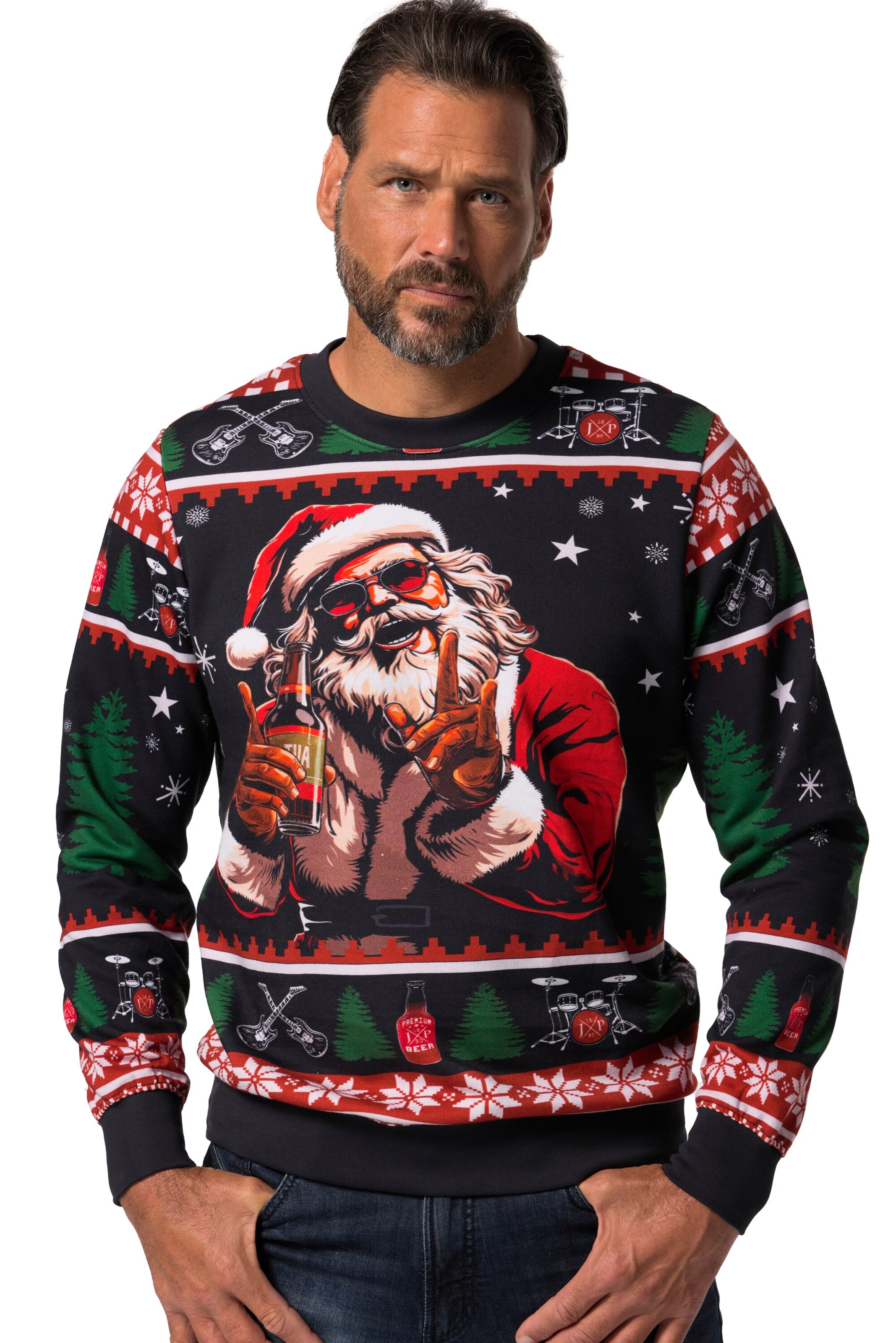 JP1880 Sweatshirt in Schwarz: Vorderseite