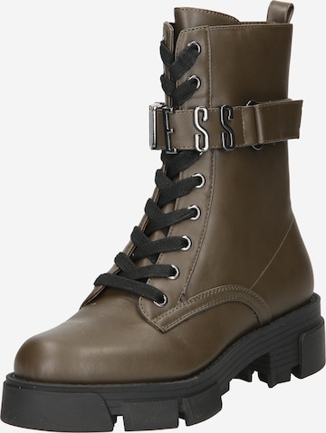 GUESS Lace-Up Ankle Boots 'MADOX' in Green: front