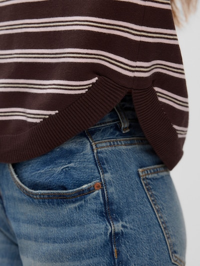 VERO MODA Pullover 'VMBarbara' i XS i brun / hvid, Produktvisning