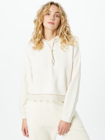 Sweat-shirt 'Letizia' ABOUT YOU en blanc : devant