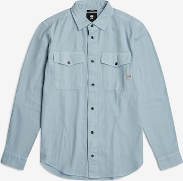 G-Star RAW Regular fit Button Up Shirt 'Marine' in Blue: front