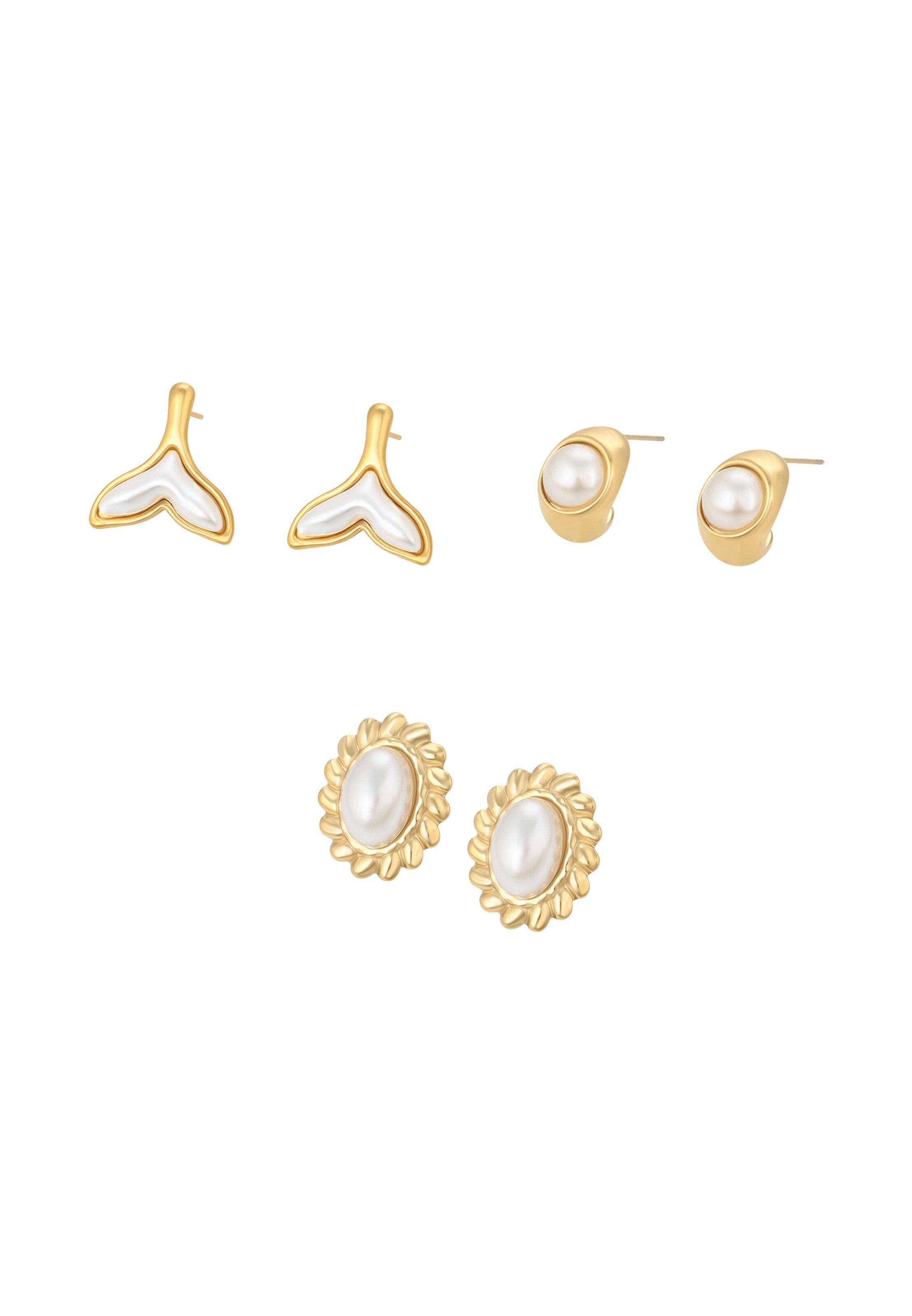faina Earrings in Gold: front