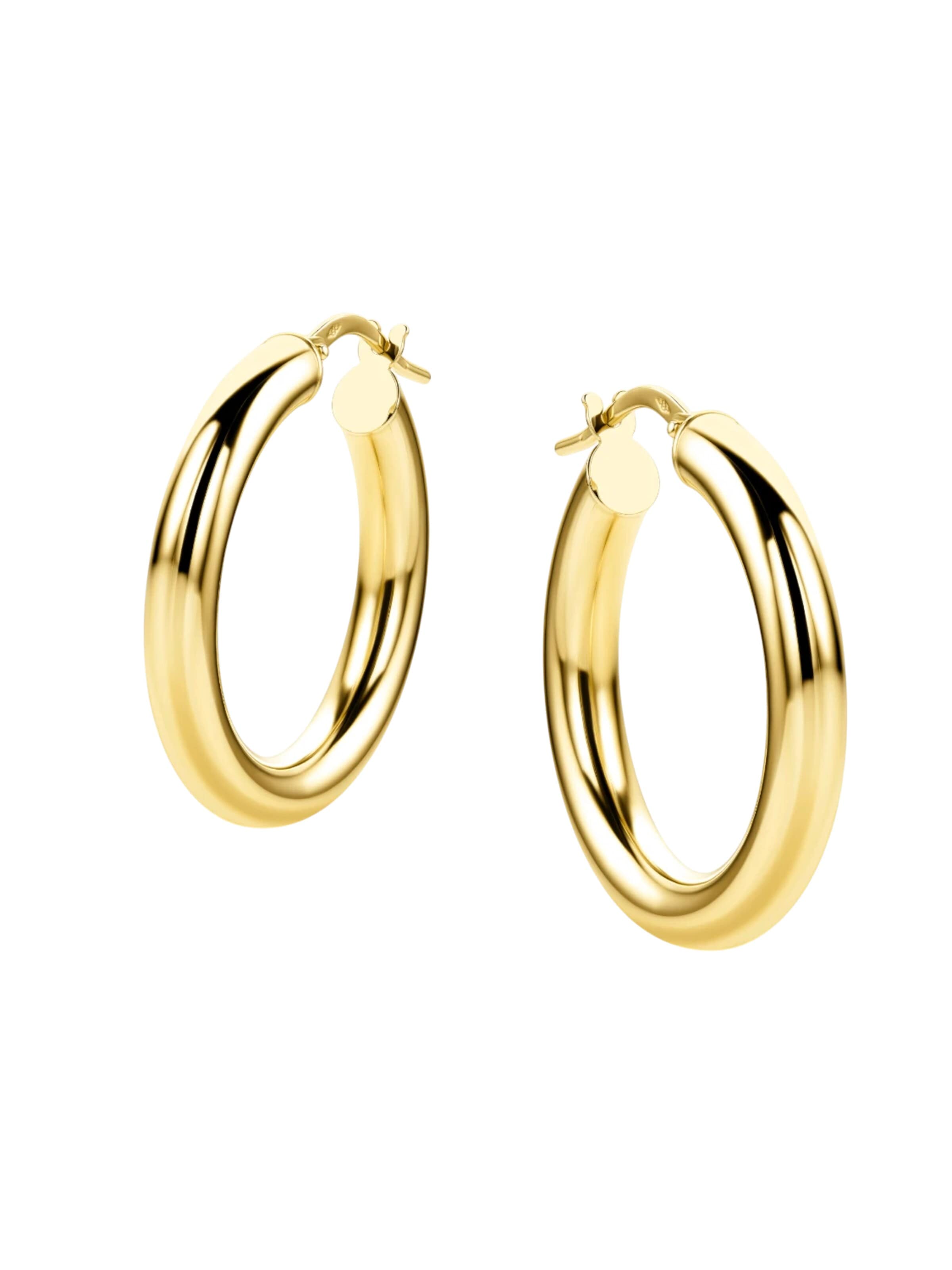 Orecchini 'Ohrringe aus 585 Gelbgold' di DIAMANT LETERNEL in giallo: frontale