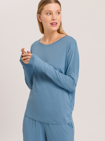 Hanro Shirt ' Yoga ' in Blauw: voorkant