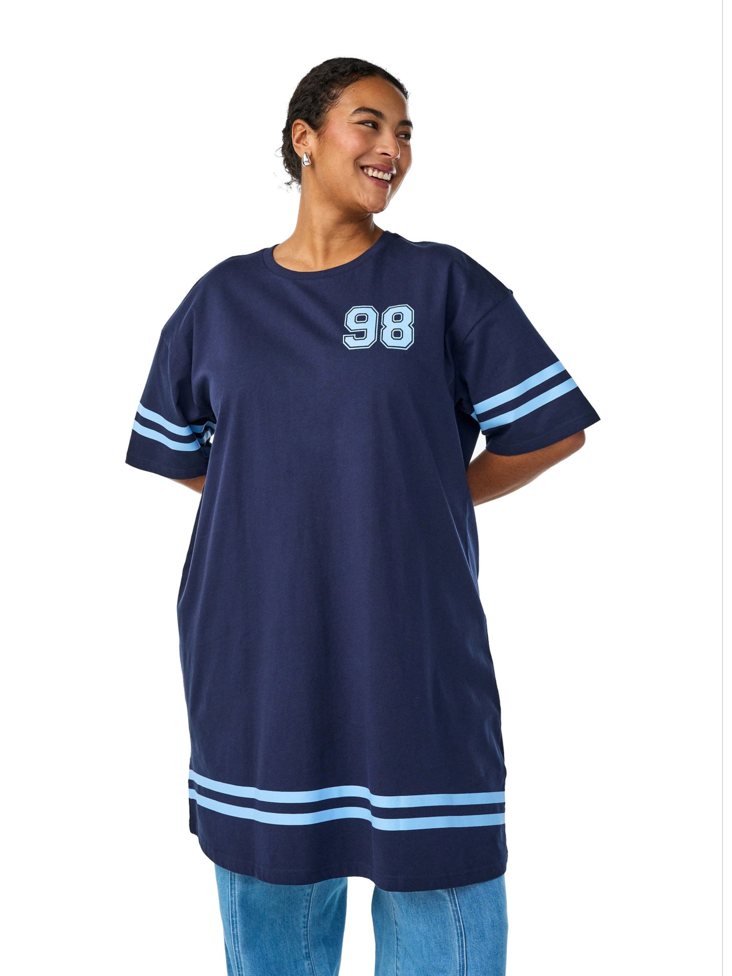 Zizzi Tunic 'ENILLA' in Blue: front