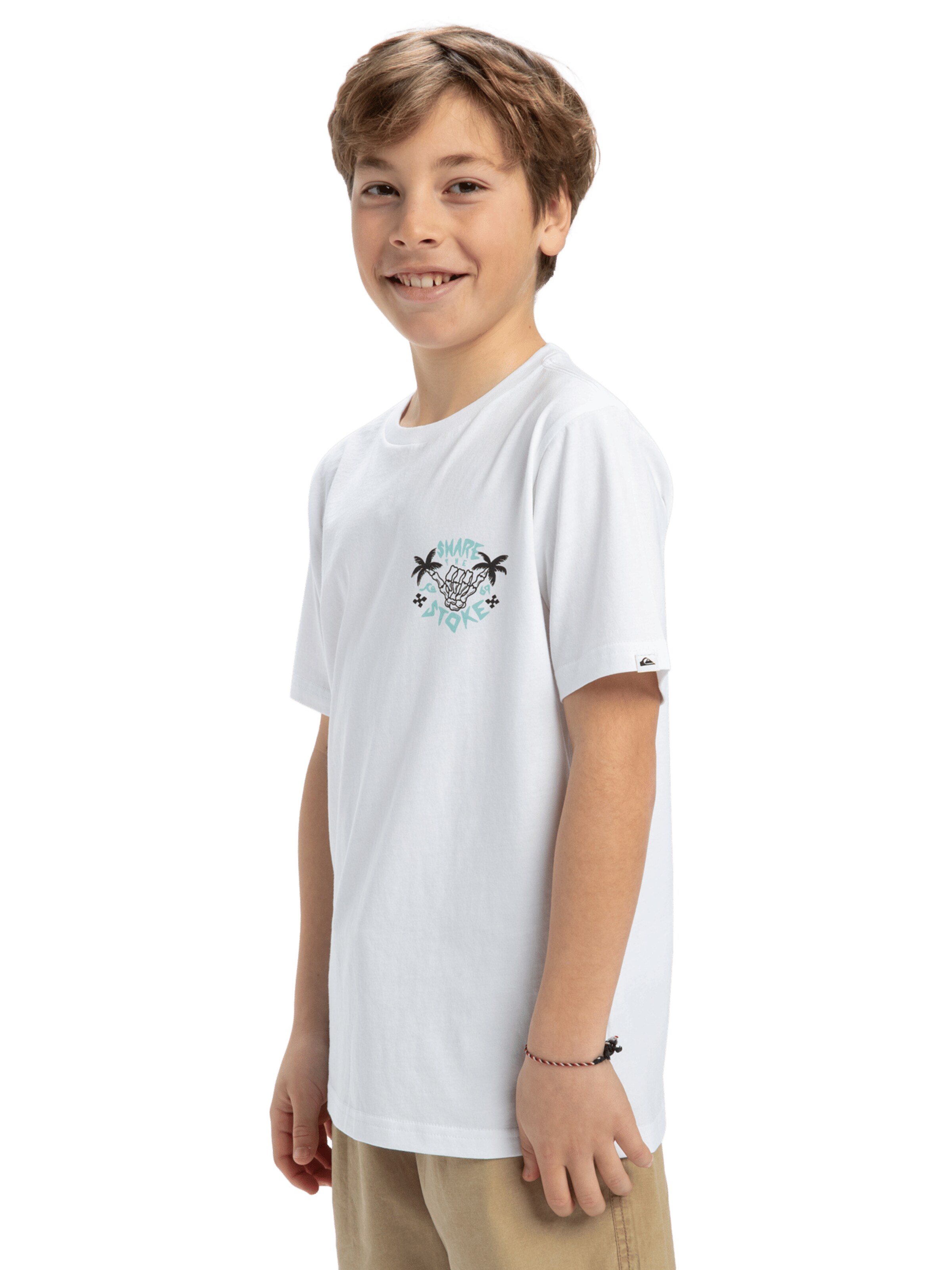 T-Shirt 'Ev Share The Stoke' QUIKSILVER en blanc