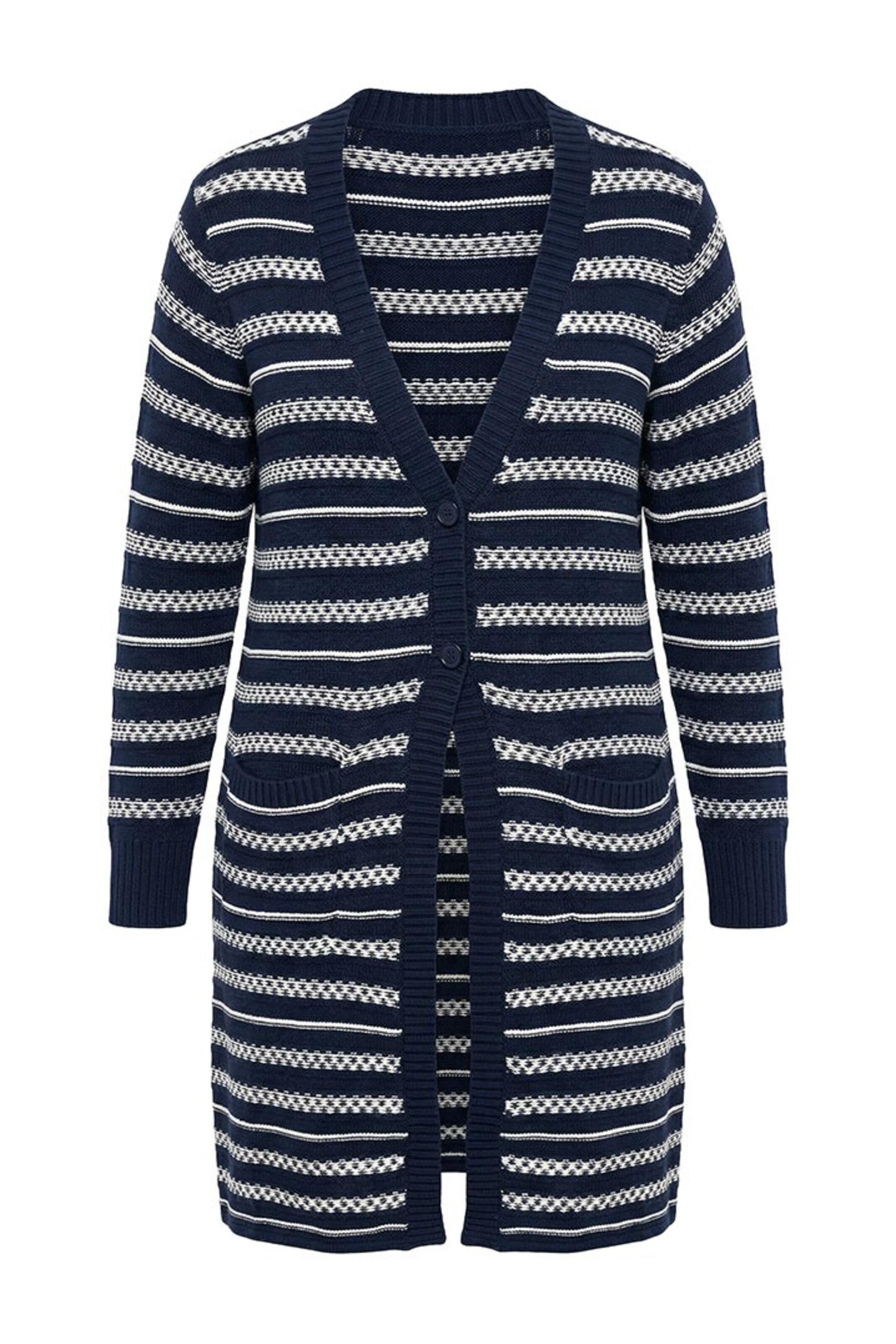 Ulla Popken Strickjacke in Blau: Vorderseite