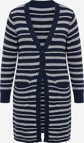 Cardigan Ulla Popken en bleu : devant