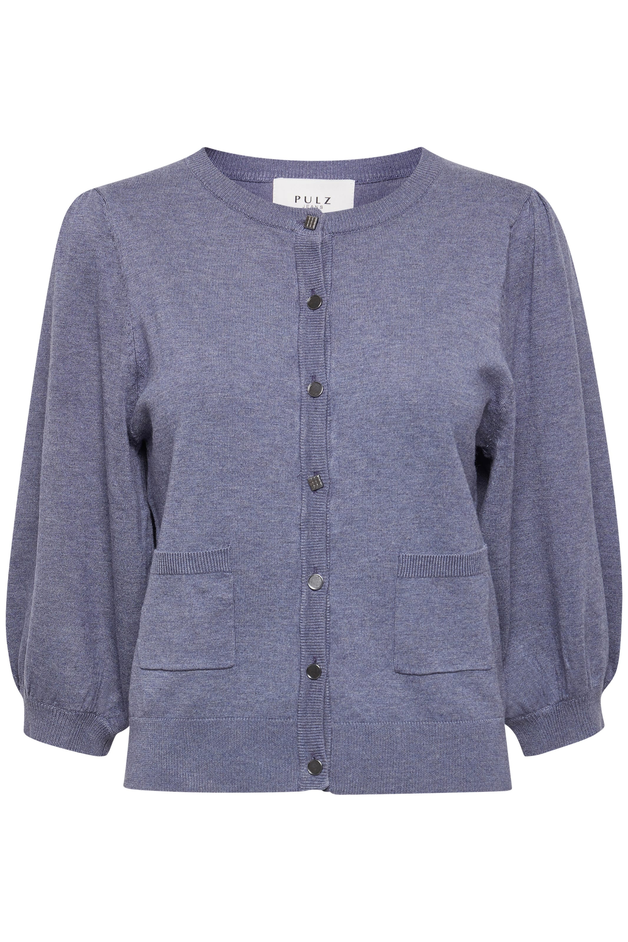 PULZ Jeans Gebreid vest 'Sara' in de kleur Marine, Productweergave