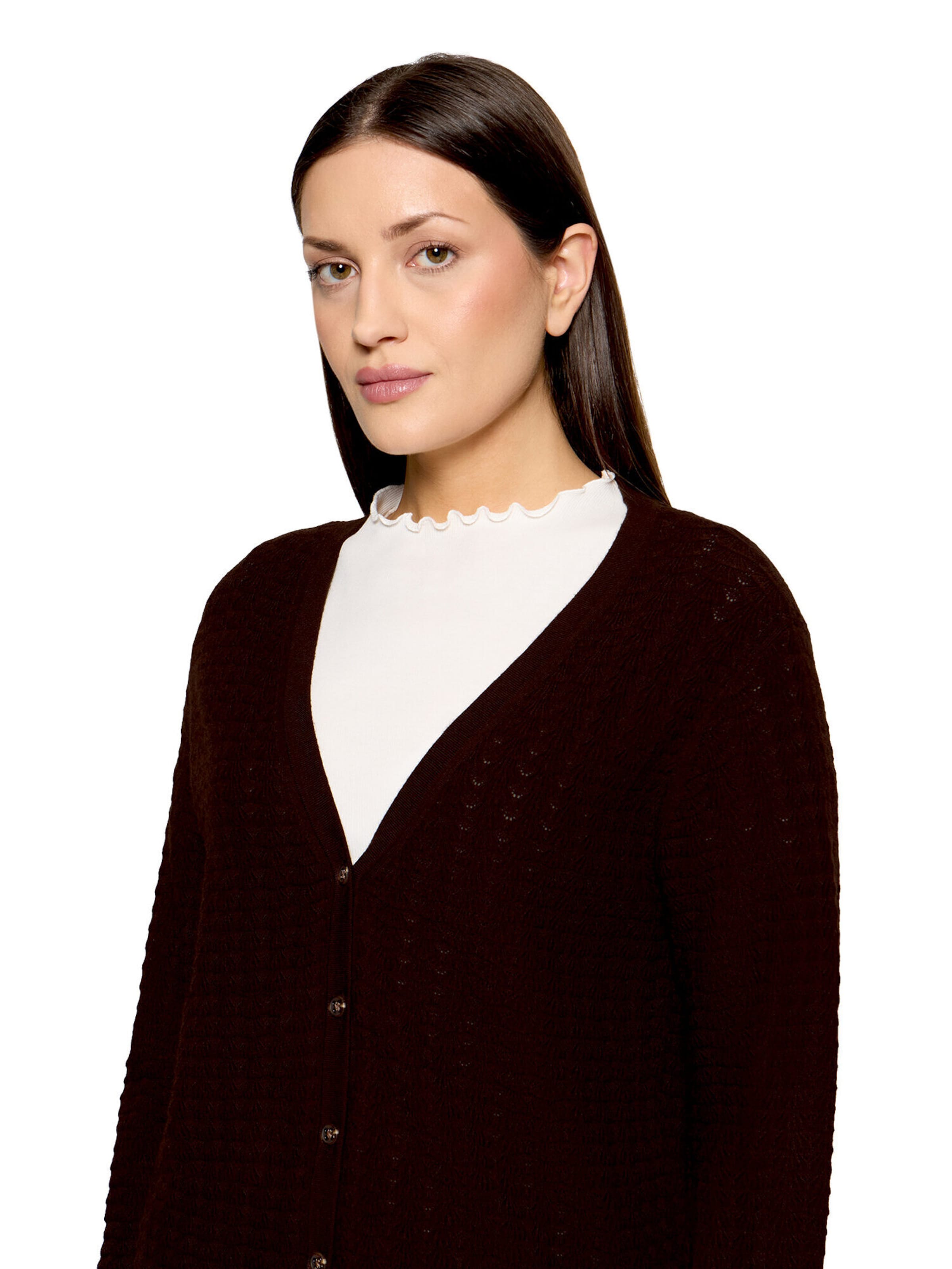 Cardigan Cartoon en marron