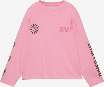 Pull&BearŠiroka majica - roza boja: prednji dio