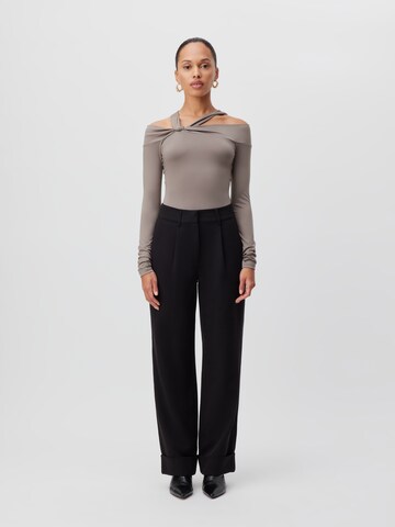 LeGer by Lena Gercke - Acampanado Pantalón plisado 'Pina' en negro