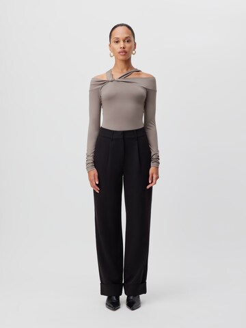 LeGer by Lena Gercke Flared Pleat-Front Pants 'Pina' in Black