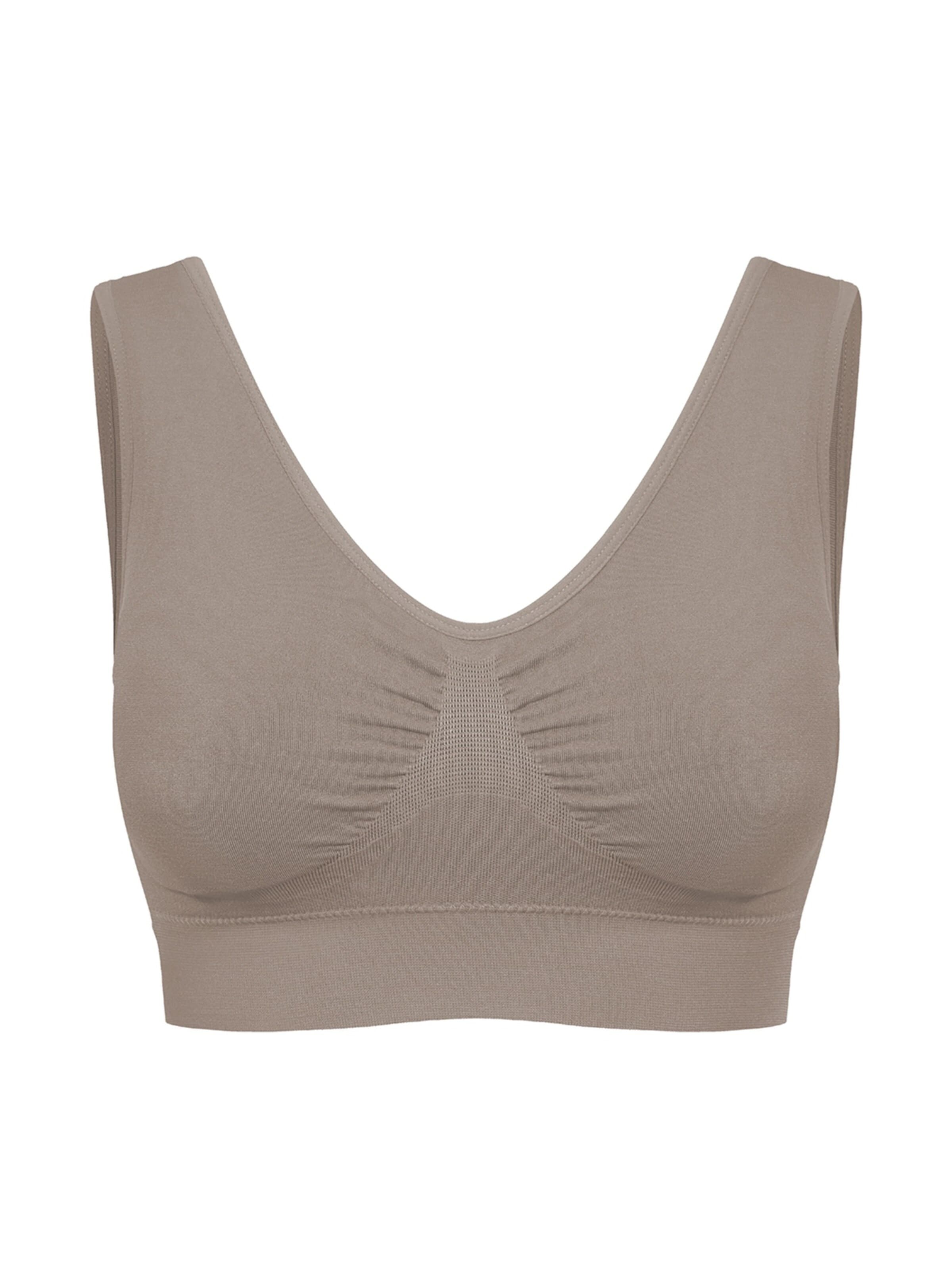 cfab - Bustier Sujetador 'Comfy Bra' en gris: frente