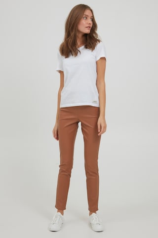 Oxmo Slim fit Leggings 'PAULINE' in Brown