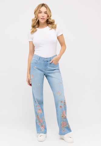 Angels Regular Jeans 'Liz Flower' in Blau