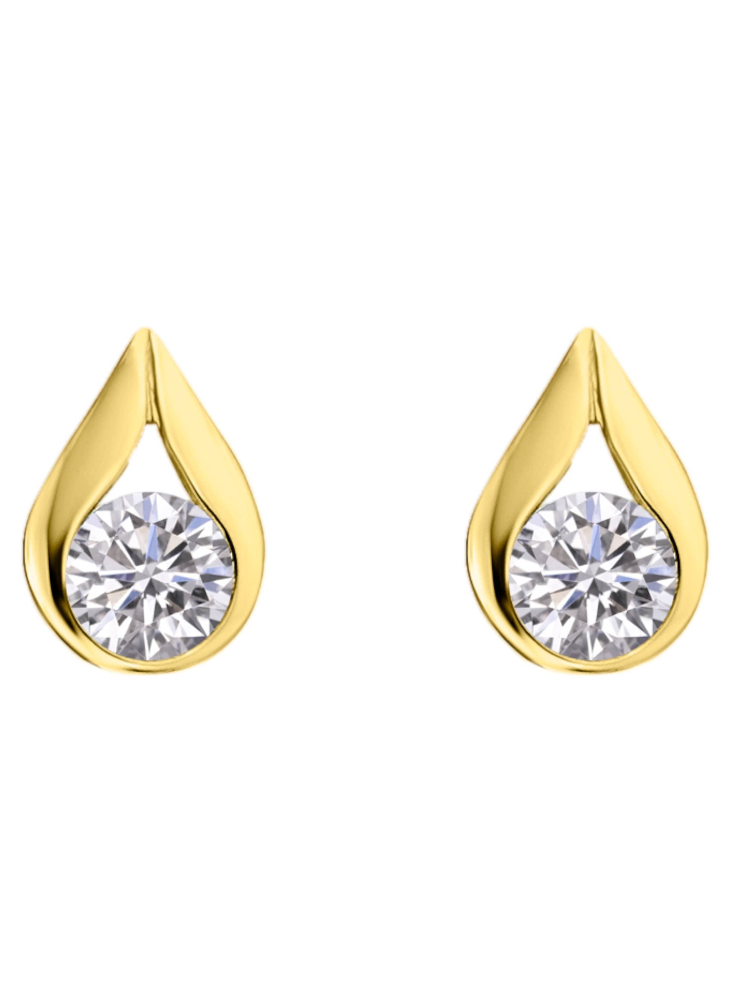 ONE ELEMENT Ohrringe in Gold: Vorderseite