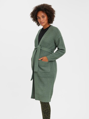 Vero Moda Maternity Knit Cardigan 'SAYLA' in Green: front