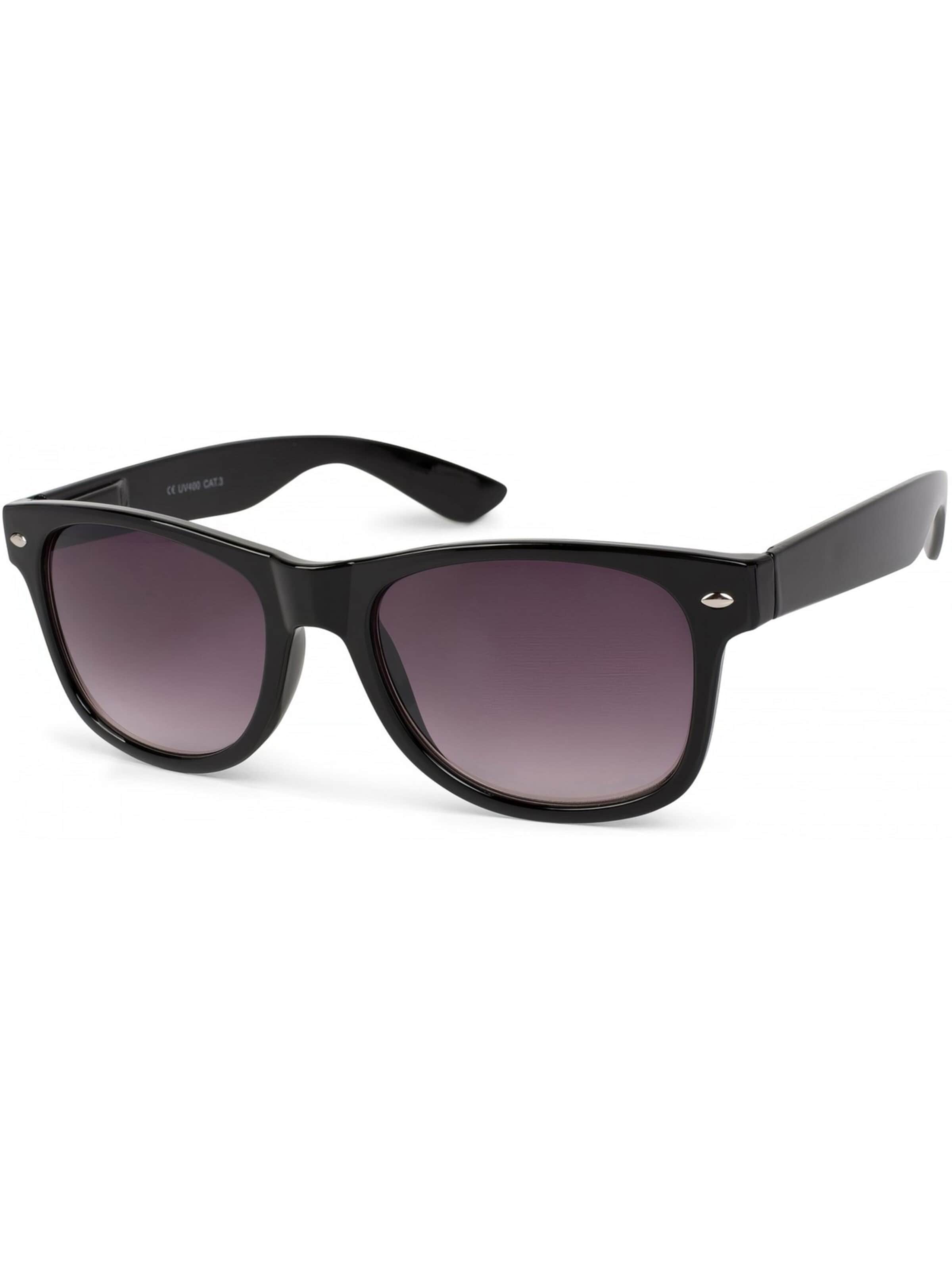 styleBREAKER Sonnenbrille 'Nerd Sonnenbrille mit Rechteckigen Gläsern'‌‌‌‌‌‌‌‌ in Grau: Vorderseite