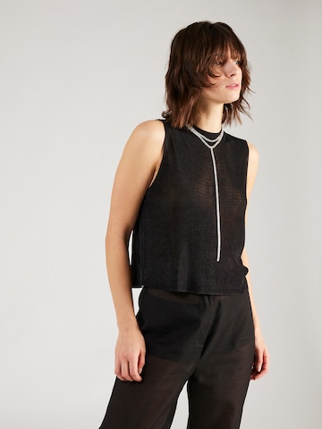 DRYKORN Knitted Top 'NOARA' in Black: front