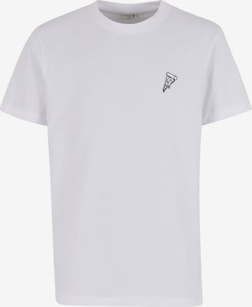 Mister Tee Póló 'Pizza' - fehér: elől