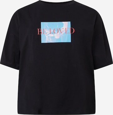 NU-IN Plus - Camiseta 'Be Loved' en negro: frente