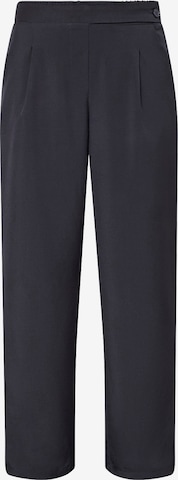 SISTERS POINT Wide Leg Bukser med lægfolder 'VIKSA' i sort: forside