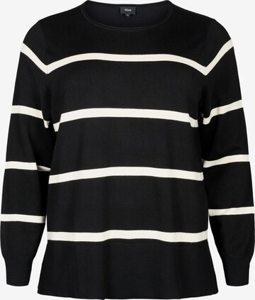 Zizzi Pullover 'Cacarrie' i sort: forside