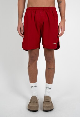 Pantaloncini da bagno di Prohibited in rosso: frontale
