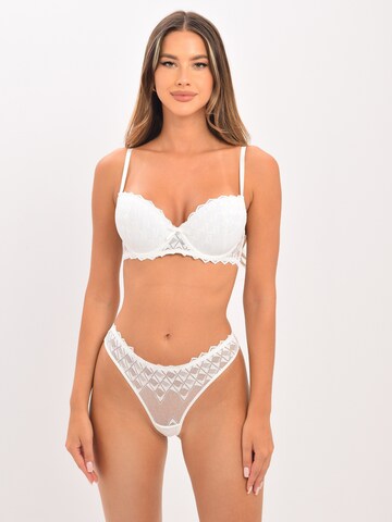 Orchibelle Bralette Underwear Sets in White