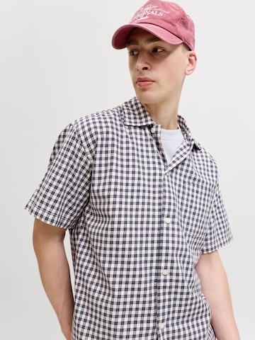 JACK & JONES Comfort fit Button Up Shirt in Blue
