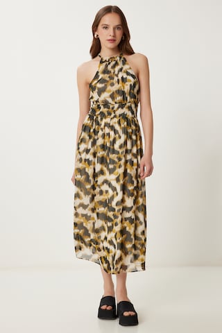 Robe d’été Happiness İstanbul en beige : devant