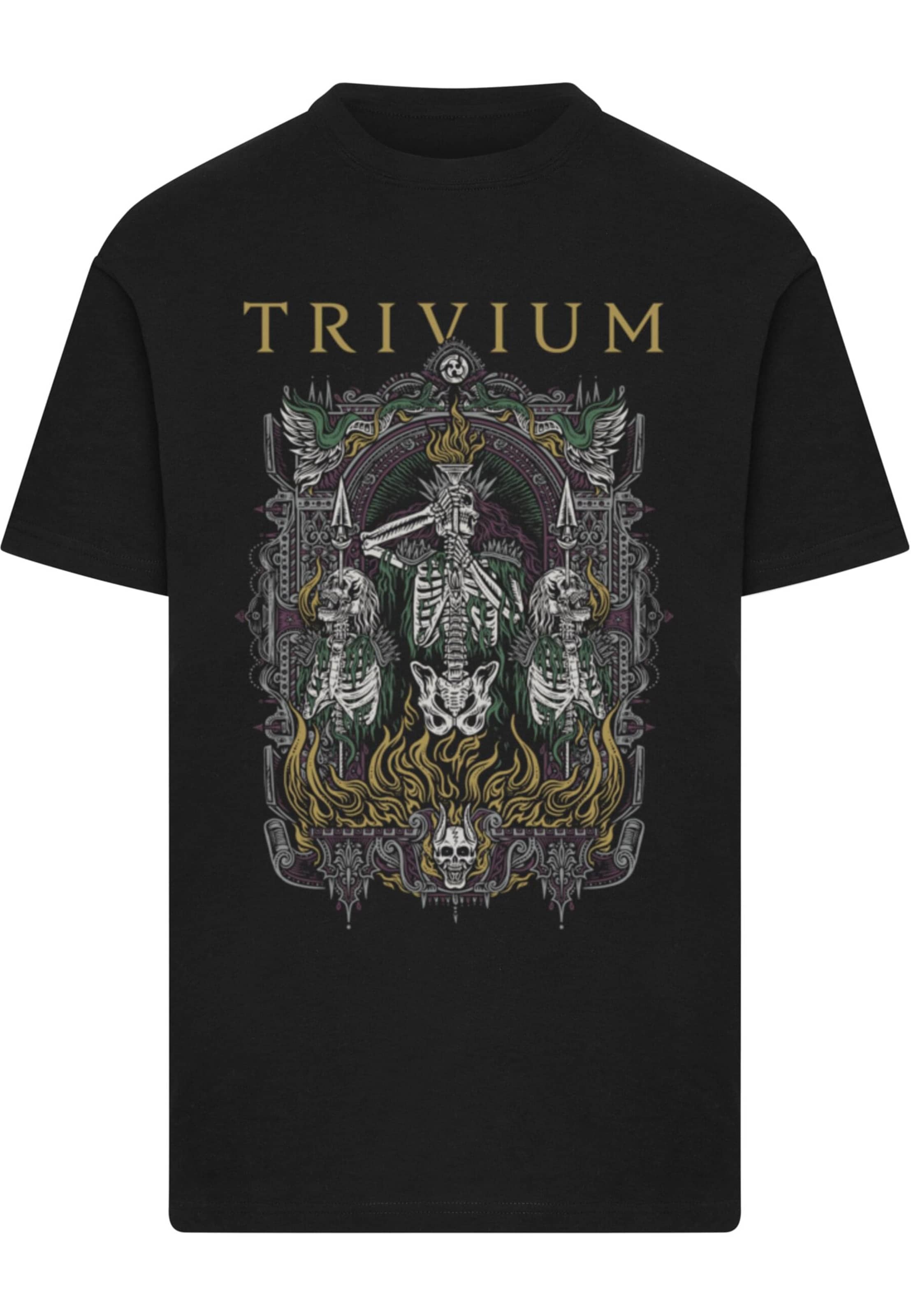 Merchcode T-Shirt 'Trivium Third' in Schwarz: Vorderseite