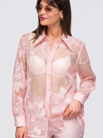 Ombre Blouse in Roze: voorkant