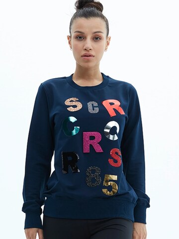 SCR. Athletic Sweater 'LELYA' in Blue