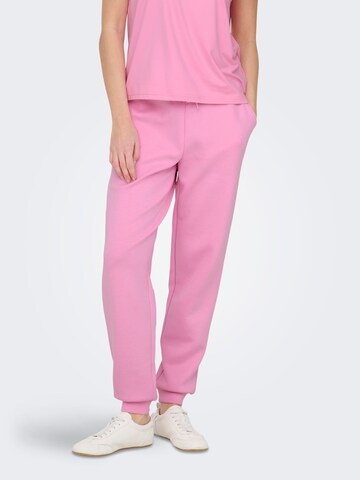 ONLY PLAY Tapered Bukser 'ONPLounge' i pink: forside