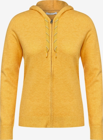 CECIL Knit Cardigan in Yellow: front