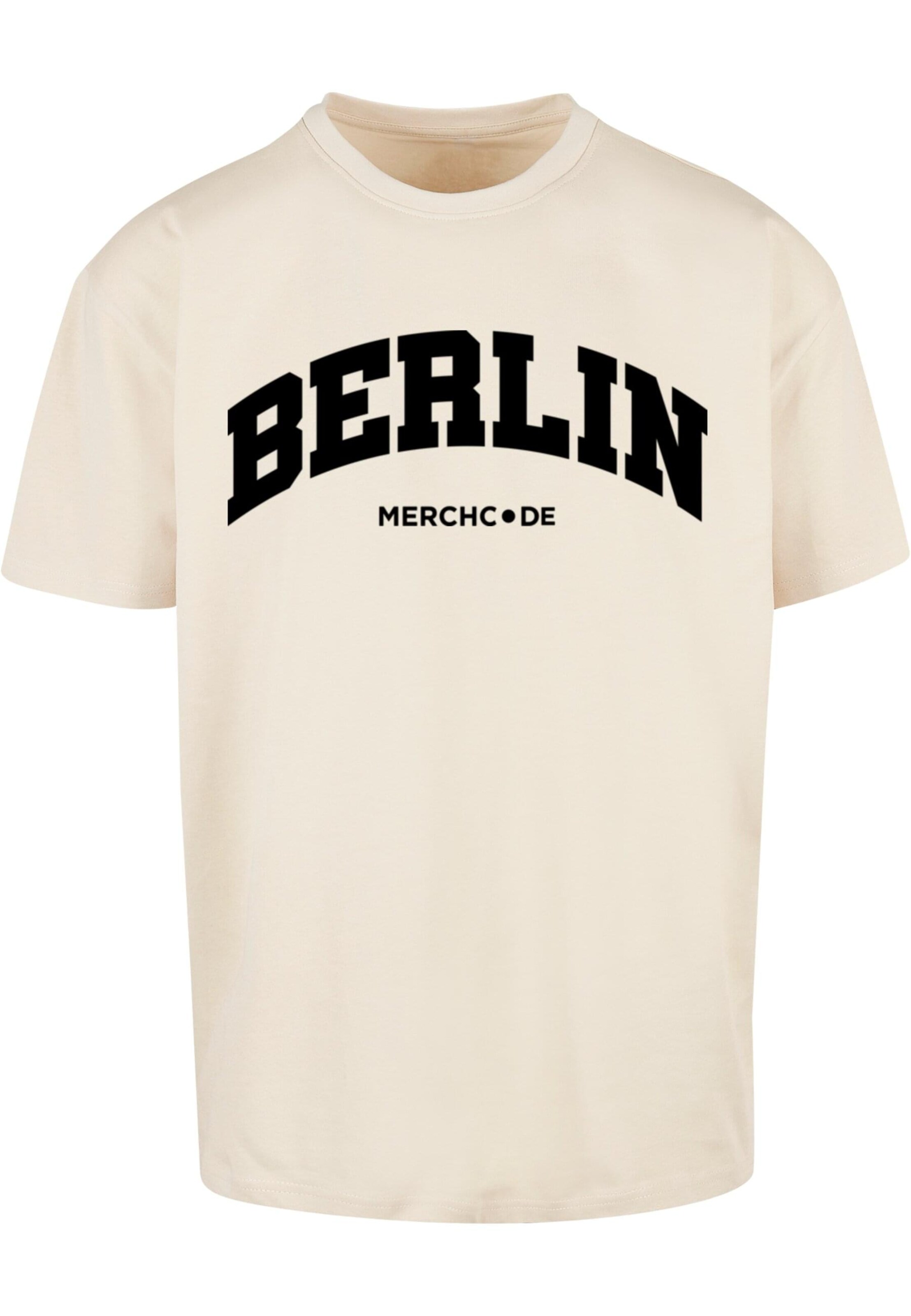 T-Shirt 'Berlin' Merchcode en beige : devant