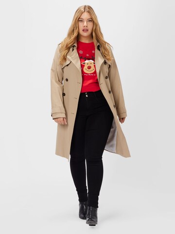 ONLY Carmakoma Skinny Broek 'Storm' in Zwart